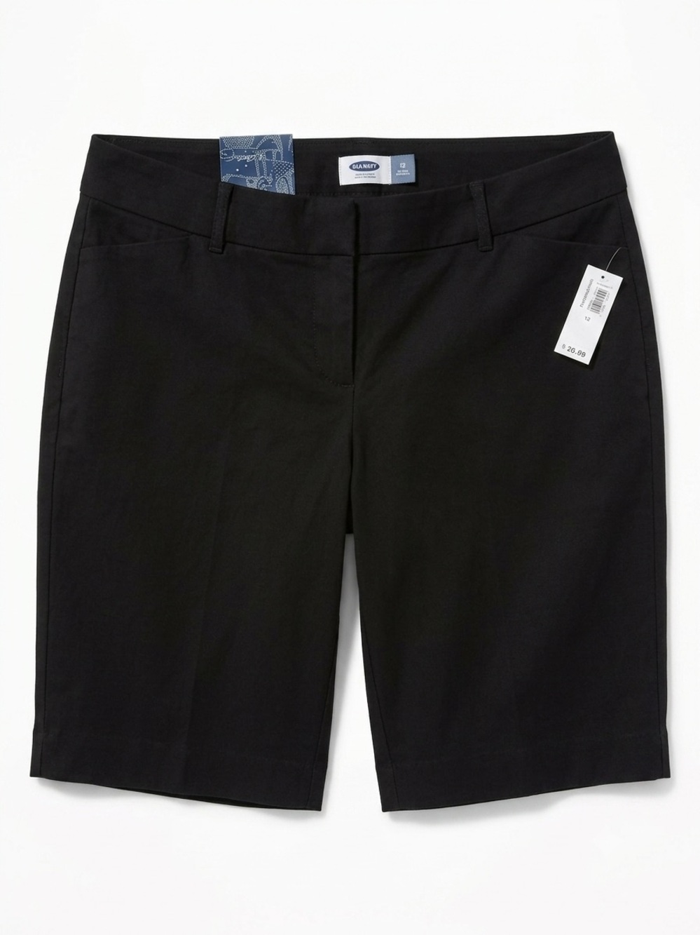 Old Navy Women's Black Bermuda Shorts - Sleek Mid Length